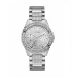 GUESS Lady Frontier W1156L1 Ceas Damă Multifuncțional Quartz Argintiu Cristale Brățară Oțel 40mm