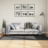 vidaXL Covor &quot;IZA&quot; aspect scandinav cu fire scurte, antracit,100x200cm