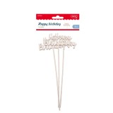 Topper din lemn Happy Birthday - Accesorii craft Daco