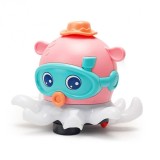 Caracatita interactiva de jucarie, Cu 2 mingii, Jucarie electrica cu muzica, roz, pentru copii, 17 CM