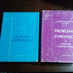 EVREII DIN ROMANIA 1940-1944 - 2 Vol.- Lya Benjamin -1993/1996, 485+622 p.