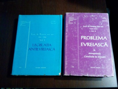 EVREII DIN ROMANIA 1940-1944 - 2 Vol.- Lya Benjamin -1993/1996, 485+622 p. foto