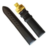 Cumpara ieftin Curea ceas din piele neagra Deployant auriu14mm 16mm 18mm 20mm 22mm 24mm WZ525