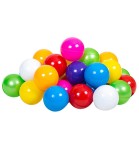 Mingiute Colorate din Plastic, Set 50 Bucati, Diametru 6 cm, Recomandate Peste 12 Luni, Fabricate in Ucraina