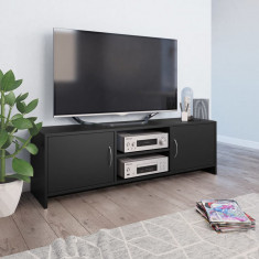 Comoda TV, negru, 120 x 30 x 37,5 cm, PAL foto