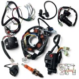 Cumpara ieftin Instalatie Electrica Completa Scuter si ATV 4T GY6 50cc 80cc 125cc 150cc Stator 6 Bobine CDI Contact Relai First Bike SYM Peugeot Romet Zipp Quad