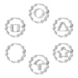 Cumpara ieftin Set 6 forme pentru prajituri, 6 x 6 cm, otel inxodabil, argintiu
