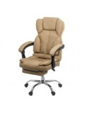 Scaun directorial OFF 415F, perne duble, stofa, mecanism de balans, suport extensibil picioare, baza metalica, 120 kg