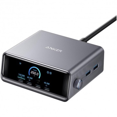 Incarcator Statie Anker Prime, 250W, 2 x USB-A - 4 x USB-C, Negru A2345341 foto