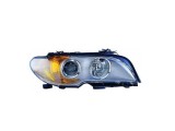 Far BMW Seria 3 (E46), COUPE/CABRIO 03.2003-09.2006, model Coupe, DEPO, fata, partea dreapta, tip bec H7+H7; electric; argintiu, semnal galben;