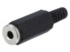 Conector Jack 3.5mm Mama Mono SCHURTER pentru Lipire, Montare pe Cablu, Plastic, Nichelat, 2 Piste