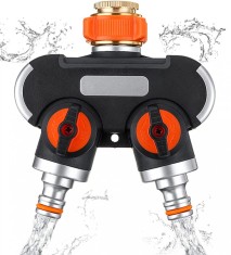 Robinet Splitter universal, rotativ, portocaliu, Manolex&reg;