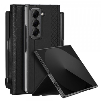 Husa pentru Samsung Galaxy Z Fold Special, DUX DUCIS, Bril (with Pencil Holder), Neagra foto