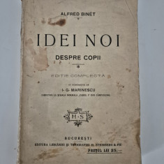 Carte veche Pedagogie Alfred Binet Idei noi despre copii editie completa