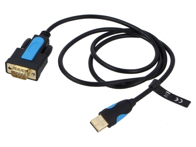 Convertor USB-RS232 9pin D-Sub PVC 1m negru