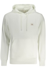 Calvin Klein Jeans hanorac barbati cu glugă si mini logo, regular fit, alb, S