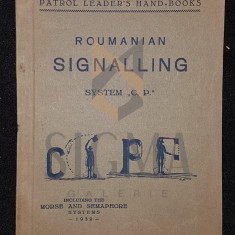 PATROL LEADER'S HAND-BOOKS, ROUMANIAN SIGNALLING (SYSTEM "C. P,"), BUCURESTI, 1932