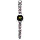 Curea pentru Samsung Watch 4/5, Huawei Watch GT 3 (42mm)/GT 3 Pro (43mm) - Hello Kitty Strap Silicone Tags Graffiti (HKUWMSDIESK) - Black