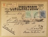 Romania 1902 plic Spic de Grau ziar Conservatorul stampila Independance Roumaine