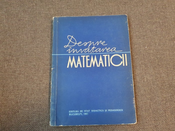 DESPRE INVATAREA MATEMATICII EUGEN RUSU