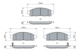 BOSCH 0 986 460 069 set placute frana,frana disc