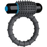 Inele vibratoare - Doc Johnson Optimale Inel de Penis cu 10 Functii de Vibratie Silicon Elastic Vibrator Puternic - Ardeziu