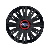 Cumpara ieftin Set 4 capace roti Negre Cu Inel Rosu Active R15 pentru gama auto Subaru, Autohelix MSA