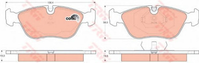 Set placute frana,frana disc VOLVO V70 I (LV) (1996 - 2000) TRW GDB1159 foto