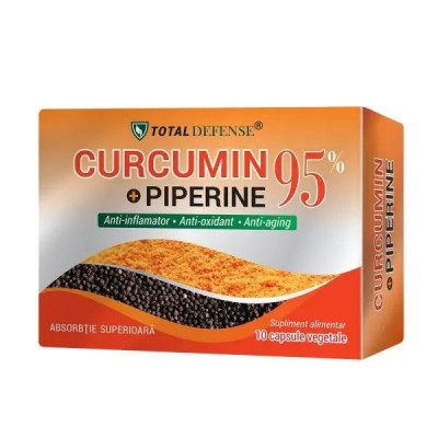CURCUMIN 95 PIPERINE &amp;ndash; Antioxidant Antiaging Antitumoral 10 capsule Cosmo Pharm foto