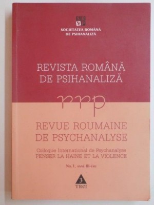 REVISTA ROMANA DE PSIHANALIZA , REVUE ROUMANIE DE PSYCHANALYSE , NO.3 ,ANNE III-EME foto