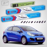 Cumpara ieftin Ștergătoare Kia Rio III UB Hatchback 2011-2017 | Set Față și Spate Flat Premium &ndash; TeamCar&reg;