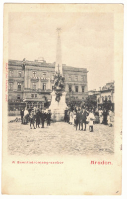 5126 - ARAD, Market, Litho, Romania - old postcard - used - 1903 foto