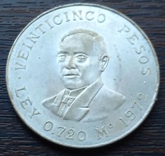 (A493) MONEDA DIN ARGINT MEXIC - 25 PESOS 1972, BENITO PABLO JUAREZ GARCIA, AUNC