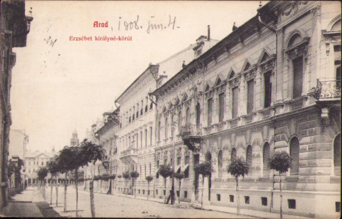 CP658N Arad, carte poștală, circulată Gherla