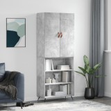 vidaXL Dulap &icirc;nalt, gri beton, 69,5x34x180, lemn compozit