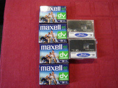 Set 4 casete minidv MAXELL+2 casete SONY Head Cleaner foto