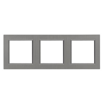 Nova cadru triplu orizontal gri foto