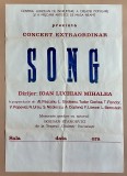 1984 Concert SONG, Ioan Luchian Mihalea - afis XL original Epoca de Aur, 61x86cm