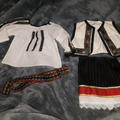 Costum traditional vechi pt.copii 4 piese-superb,IE/ILIC/FUSTA/BRAU,de colectie