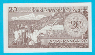 Rwanda 20 Francs 1976 UNC BC672302 foto