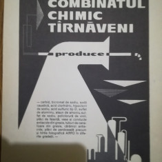 1967 Reclama Combinatul Chimic Tirnaveni comunism industrie epoca aur 24x16,5