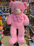Urs catifelat roz din plus cu 1.5m