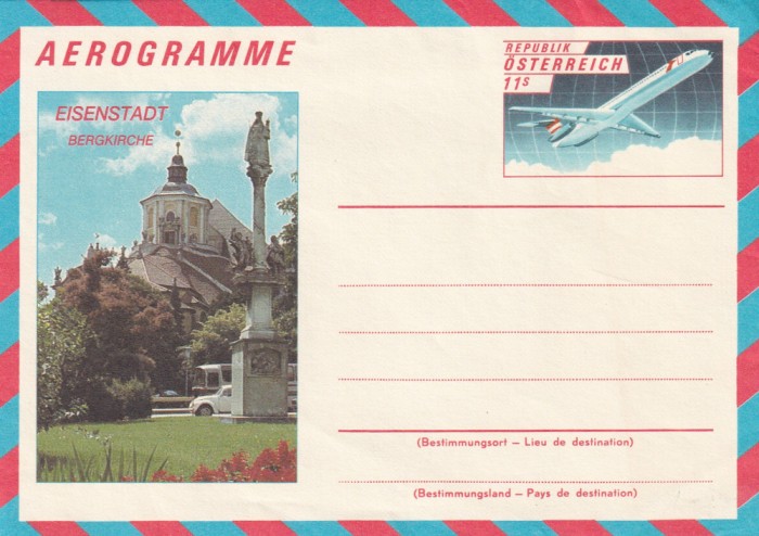FILATELIE TEMATICA - PLIC AUSTIRA TEMATICA AVION AVIOANE AVIATIE AEROGRAM