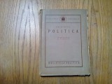 ARISTOTEL - Politica - Cultura Nationala, Biblioteca Politica, 1924, 333 p., Niculescu