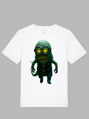 Tricou alb, trol, bumbac 100% foto