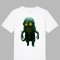 Tricou alb, trol, bumbac 100%