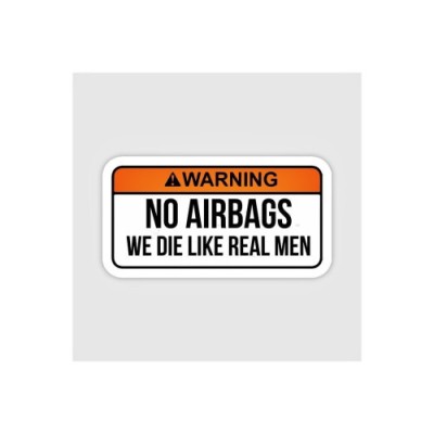 Abtibild &amp;quot;Warning No Airbags &amp;quot; Cod: XS-07 Automotive TrustedCars foto