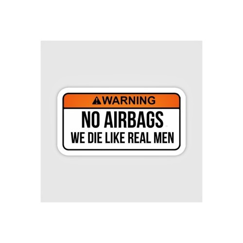 Abtibild &quot;Warning No Airbags &quot; Cod: XS-07 Automotive TrustedCars
