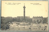 AD 464 C. P. VECHE - PARIS -PLACE DE LA BASTILLE ET COLONNE DE JUILLET -FRANTA