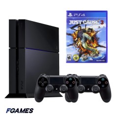 Consola Sony Playstation 4 Ps4 500gb + Doua Controllere + Just Cause 3 PlayStation 4, Second-Hand